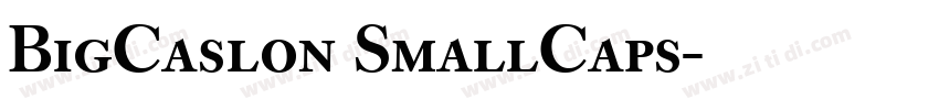 BigCaslon SmallCaps字体转换
